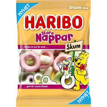 Godis Stora Nappar Skum 120g Haribo