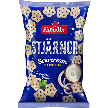 Stjärnor Sourcream &amp; Onion 85g Estrella