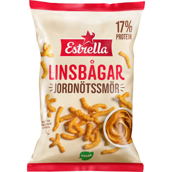 Linsbågar Jordnötssmör 125g Estrella