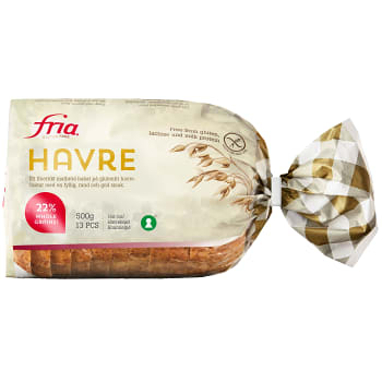 Glutenfritt Havre Formbröd 500g Fria | Handla Mat Online Från Din ...