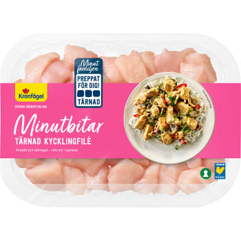 Minutbitar Tärnad Kycklingfilé 550g Kronfågel