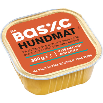 Hundmat Paté med Oxkött &amp; lever 300g ICA Basic