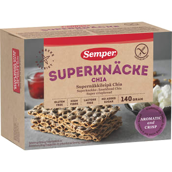 Superknäcke Chia Glutenfri 140g Semper