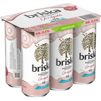 Cider Jordgubb Alkoholfri 0,5% EKO 6x33cl Briska