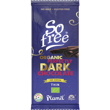 Mörk Choklad 72% Vegansk Ekologisk 80g Plamil