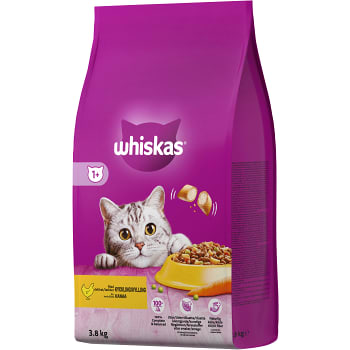 Torrfoder 1+ Kyckling 3,8kg Whiskas