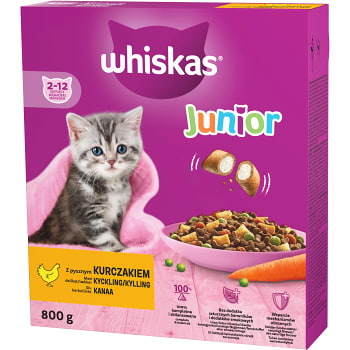 Torrfoder Junior 2-12 mån Kyckling 800g Whiskas