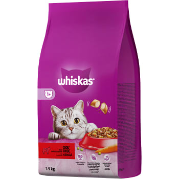 Torrfoder 1+ Biff 1,9kg Whiskas