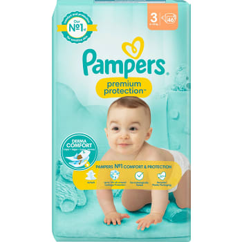 Blöjor Premium Protection Strl 3 6-10kg 46-p Pampers