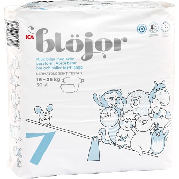 Öppna Blöjor Strl 7 16-26kg 30-p Miljömärkt ICA