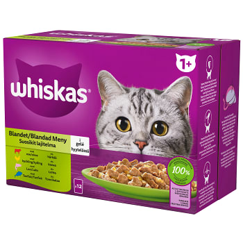 Kattmat Blandad meny i gele 1+ 12-p Whiskas