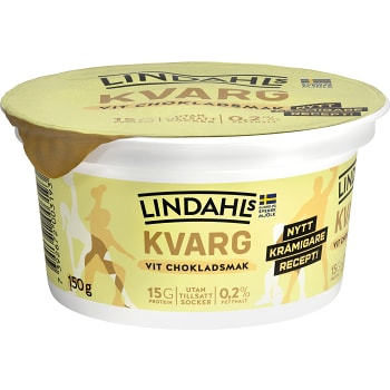 Kvarg Vit Choklad Utan tillsatt socker 0,2% 150g Lindahls
