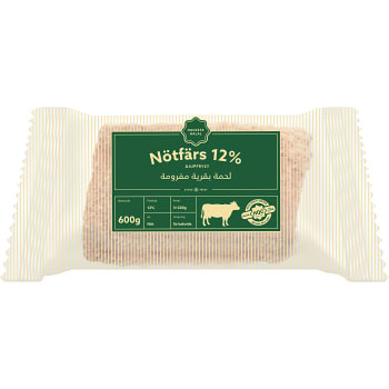 Halal Nötfärs 12% 600g Hacksta Halal