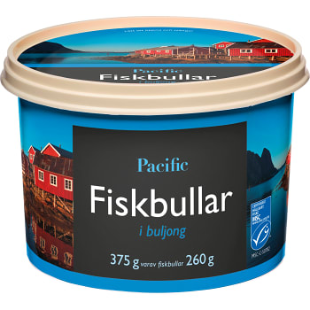 Fiskbullar i buljong 375g Pacific