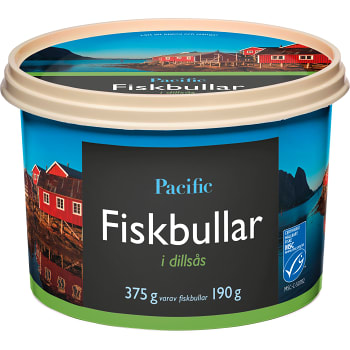 Fiskbullar i dillsås 375g Pacific