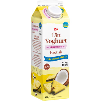 Lättyoghurt Exotisk slät 0,5% 1000g ICA