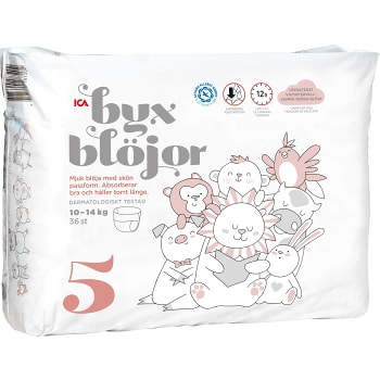 Byxblöjor Strl 5 10-14kg 36-p Miljömärkt ICA