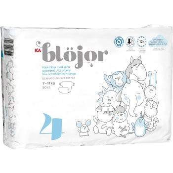 Öppna Blöjor Strl 4 7-11kg 50-p Miljömärkt ICA