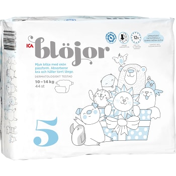 Öppna Blöjor Strl 5 10-14kg 44-p Miljömärkt ICA