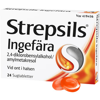 Strepsils Ingefära Sugtablett 24-p