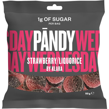 Godis Strawberry Liquorice 50g Pändy