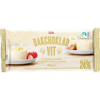 Bakchoklad Vit 100g ICA