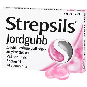 Strepsils Jordgubb Sugtablett 24-p
