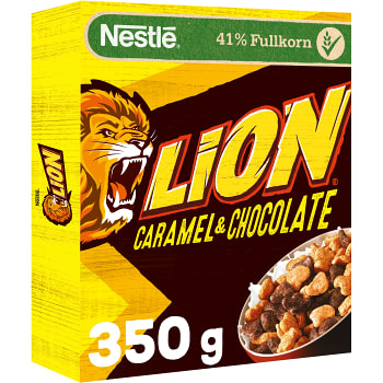 Lion Flingor Karamell &amp; choklad 350g Nestle