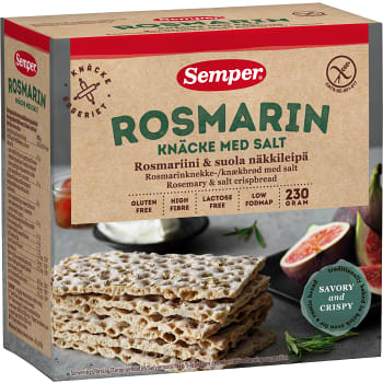 Rosmarinknäcke med Salt Glutenfri 230g Semper