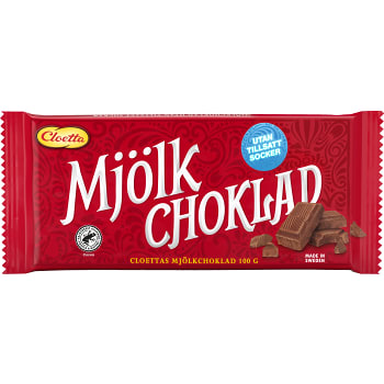 Mjölkchoklad Sockerfri 100g Cloetta