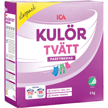 Tvättmedel Kulörtvätt 4kg Miljömärkt ICA