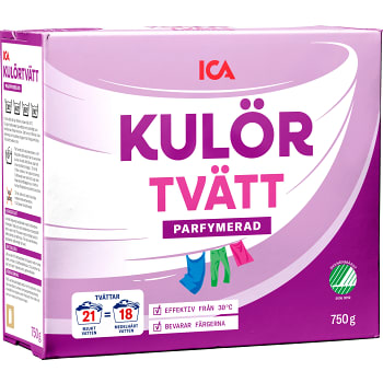 Tvättmedel pulver kulör 750g ICA