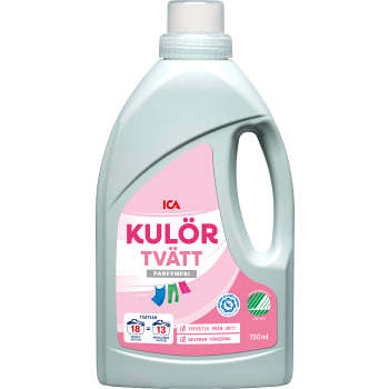 Tvättmedel Flytande Kulör Parfymfri 750ml Miljömärkt ICA