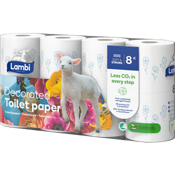 Toalett dekor 8-pack Lambi
