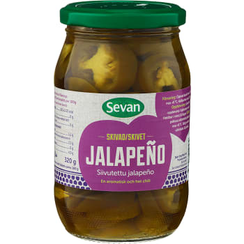 Jalapeño Skivad 320g Sevan