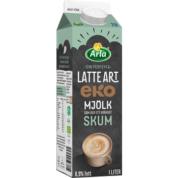 Mjölk Latte Art Ekologisk 0,9% 1l Arla