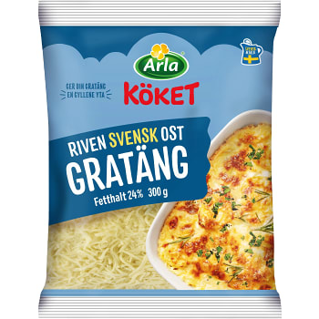 Riven ost Gratäng 24% 300g Arla