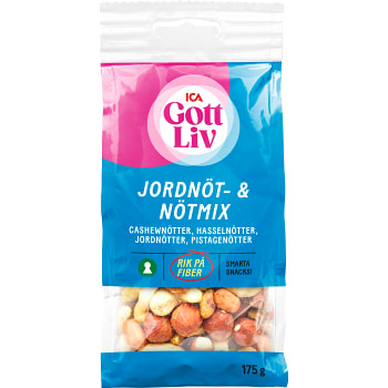 Jordnöt & nötmix 175g ICA gott liv