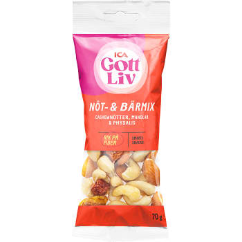 Nöt &amp; Bärmix 70g ICA Gott Liv