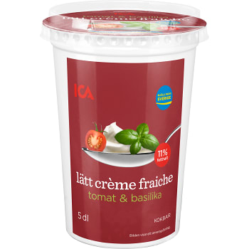 Lätt Crème Fraiche Tomat &amp; Basilika 11% 5dl ICA
