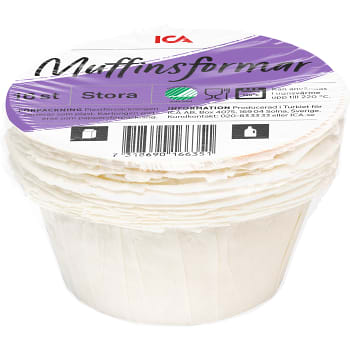 Muffinsformar Amerikanska Stora 16-p Miljömärkt ICA