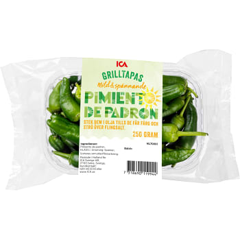 Pimiento de padron 250g Klass 1 ICA