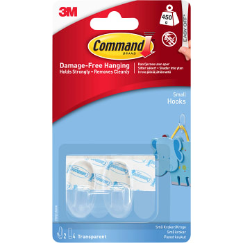 Krok Transparent Storlek Small 2-pack Command