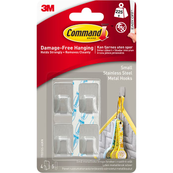 Krok metall Storlek small 4-pack Command