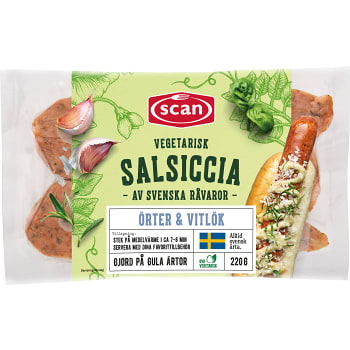 Salsiccia vegetarisk 220g Scan