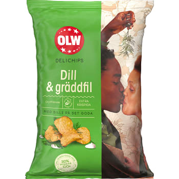 Delichips Dill &amp; gräddfil 150g Olw