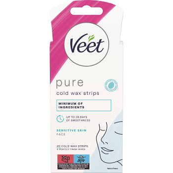 Vaxremsor Pure Sensitive Ansikte 20-p Veet