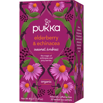 Te Elderberry &amp; echinacea Ekologisk 20-p Pukka