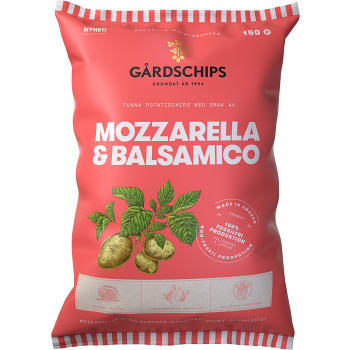 Potatischips Mozzarella &amp; Balsamico 150g Gårdschips