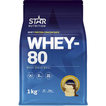 Proteinpulver Whey -80 Chokladbanan 1kg Star